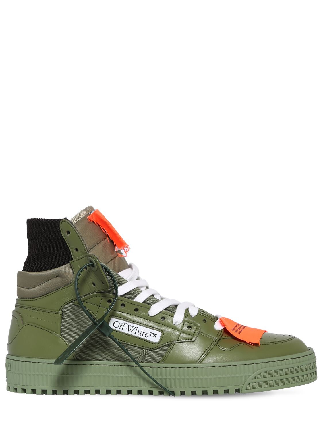 3.0 Off Court Leather High Top Sneakers