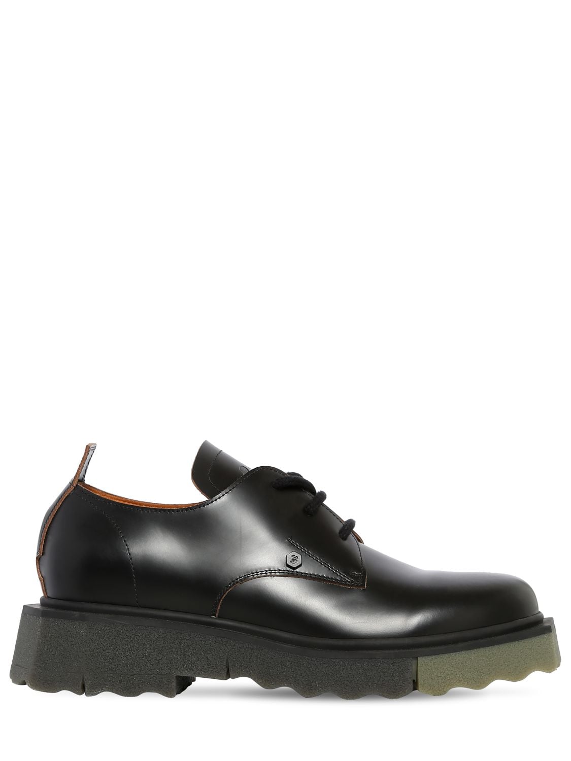 OFF-WHITE SPONGE SOLE LEATHER DERBY LACE-UP SHOES