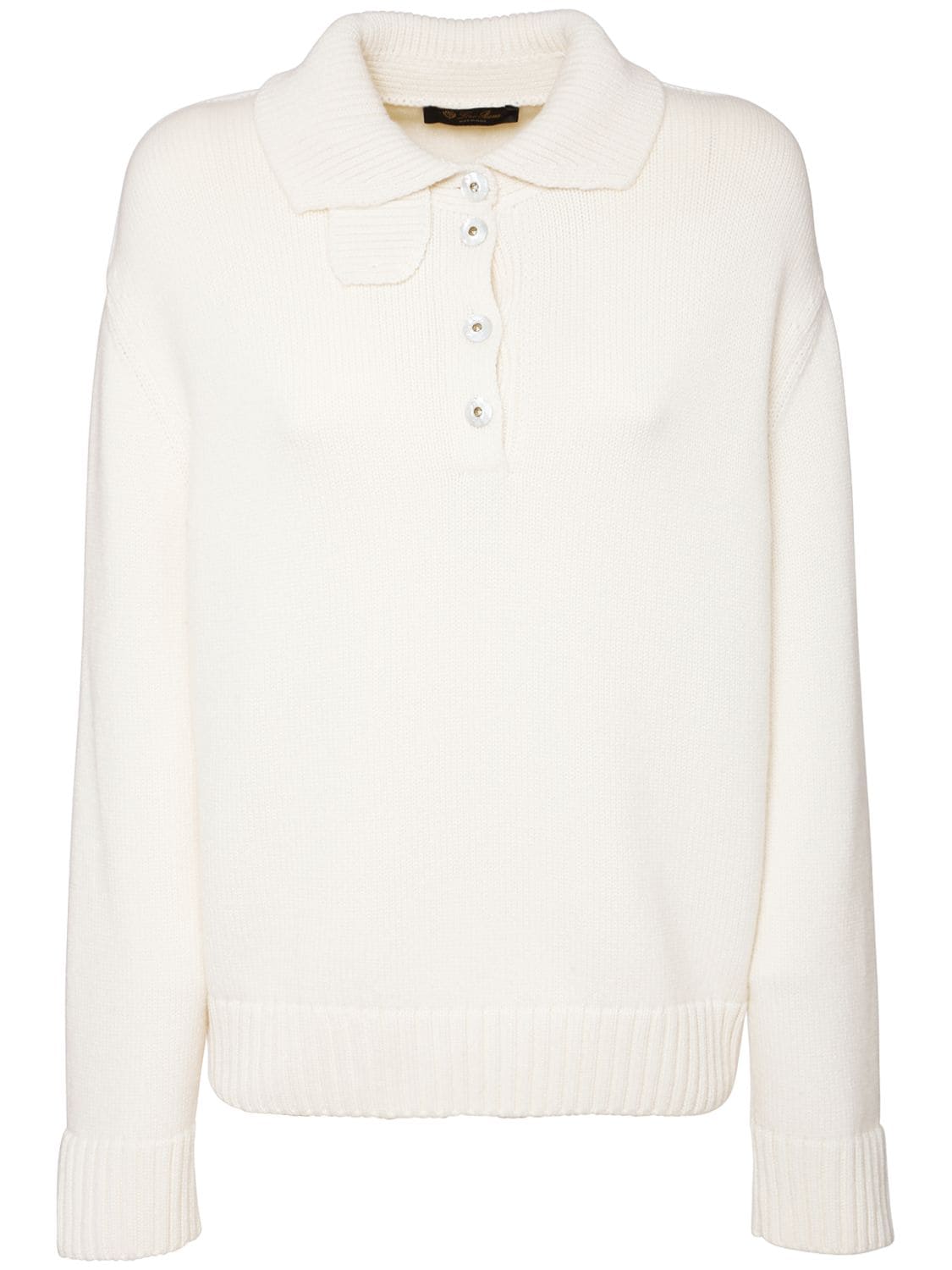Womens Clothing Jumpers and knitwear Jumpers Loro Piana Berkeley Oversized Cashmere Polo Top in White 