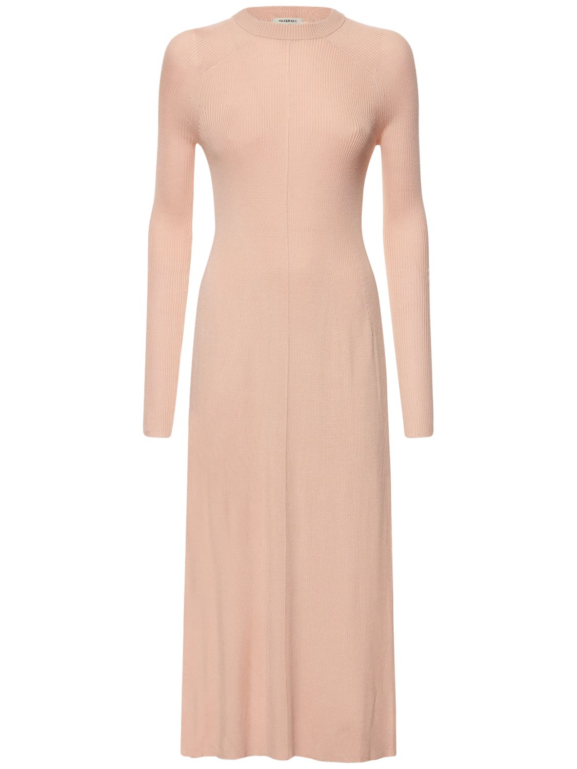 Peter Do Ao Dai Ribbed-silk Tunic Sweater In Light Pink