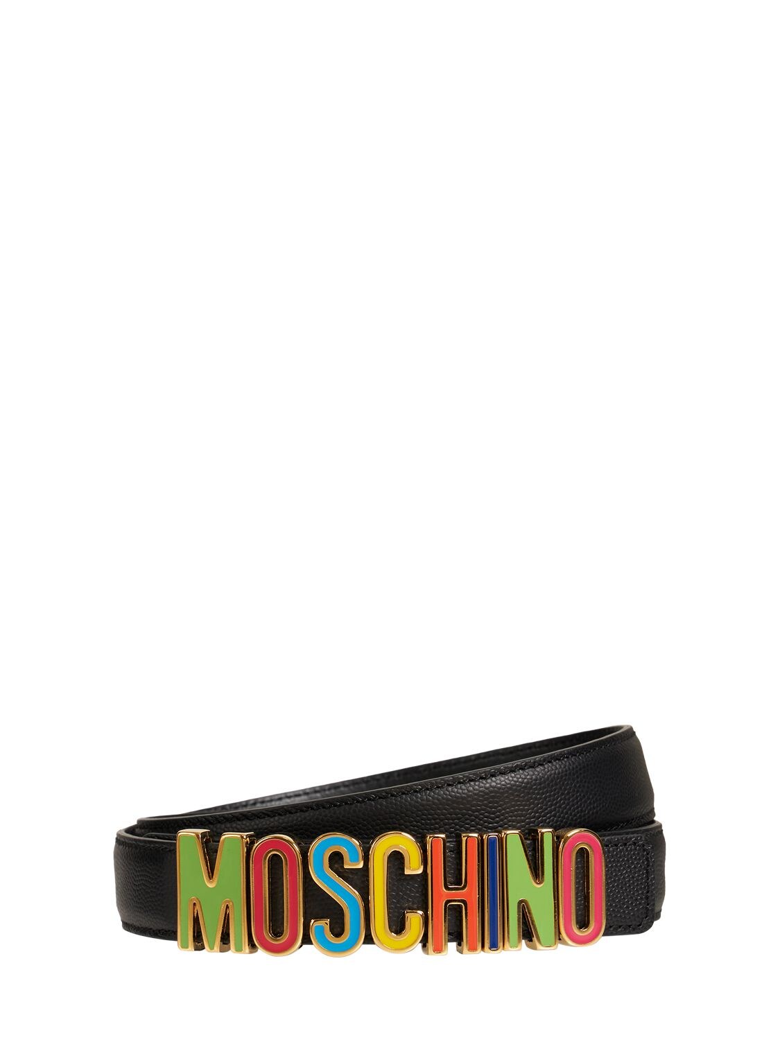 3cm Lacquered Logo Leather Belt