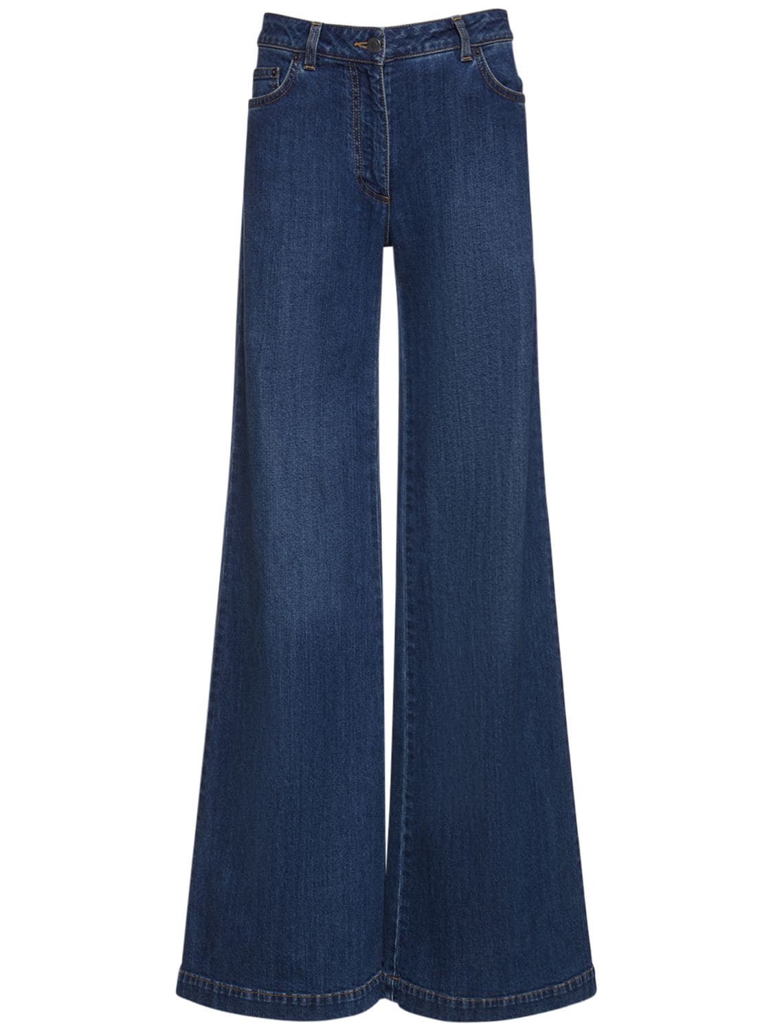 Moschino High Waist Wide Leg Denim Jeans Modesens