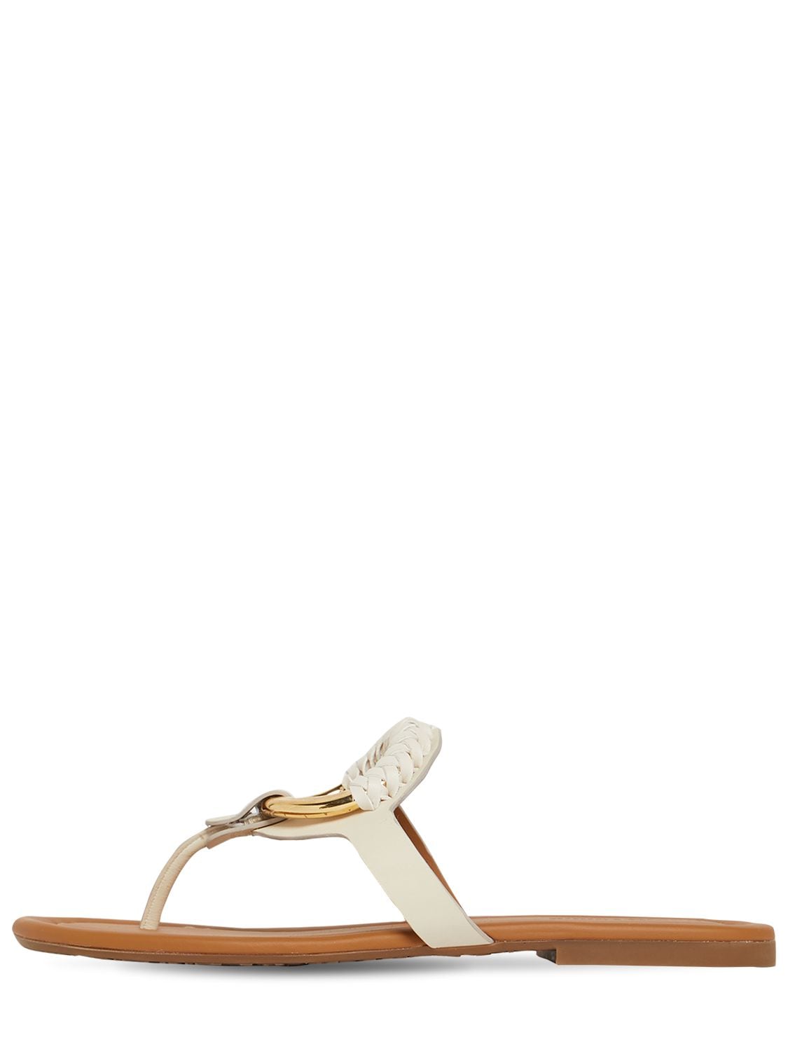 SEE BY CHLOÉ 10MM HANA LEATHER & FAUX LEATHER SANDALS