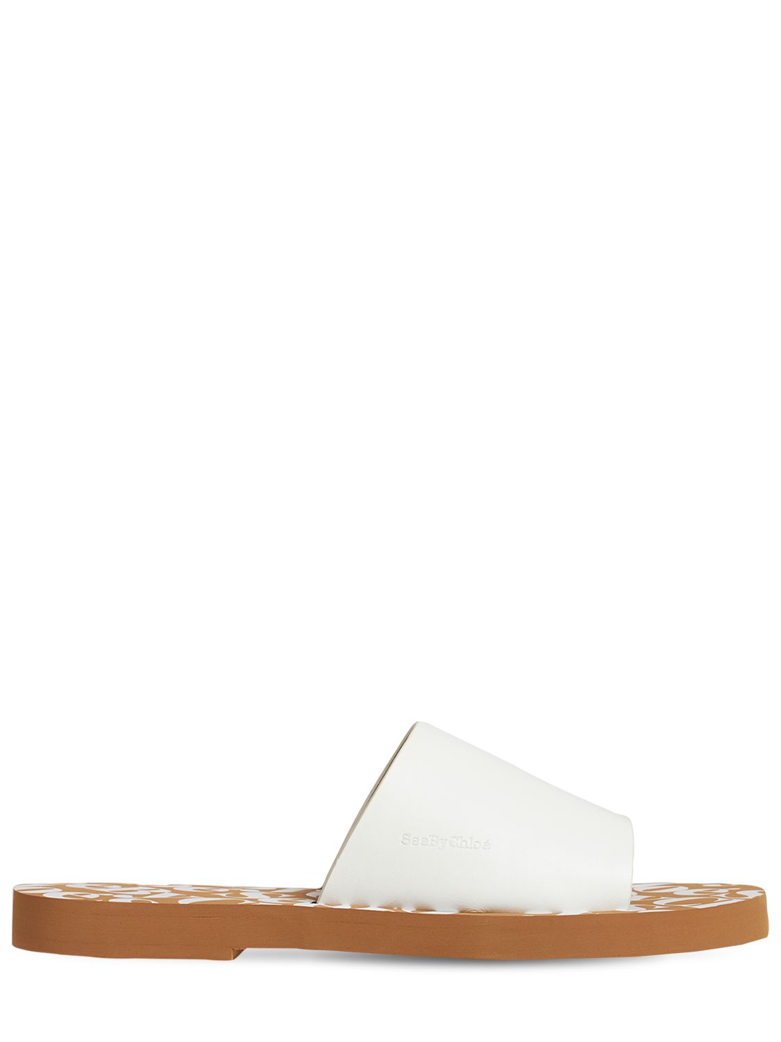 See By Chloé 10mm essie leather slide sandals White Luisaviaroma