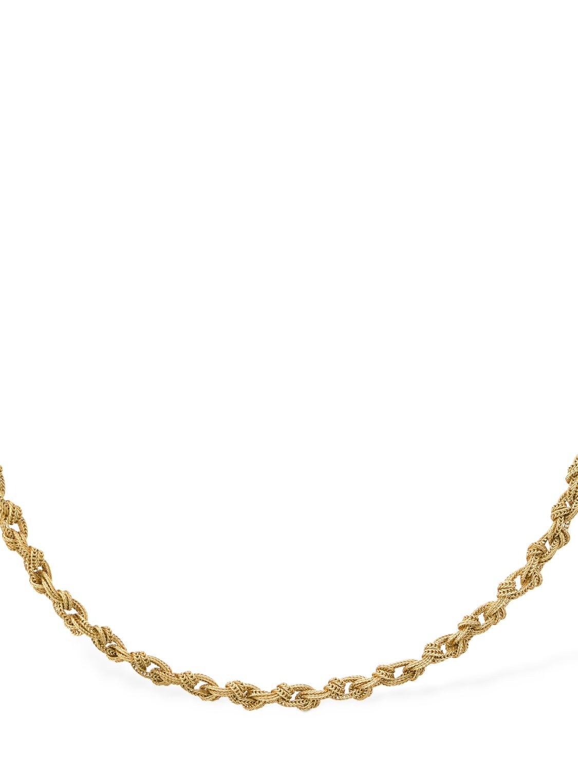 Shop Emanuele Bicocchi Braided Knot Chain Necklace In 골드