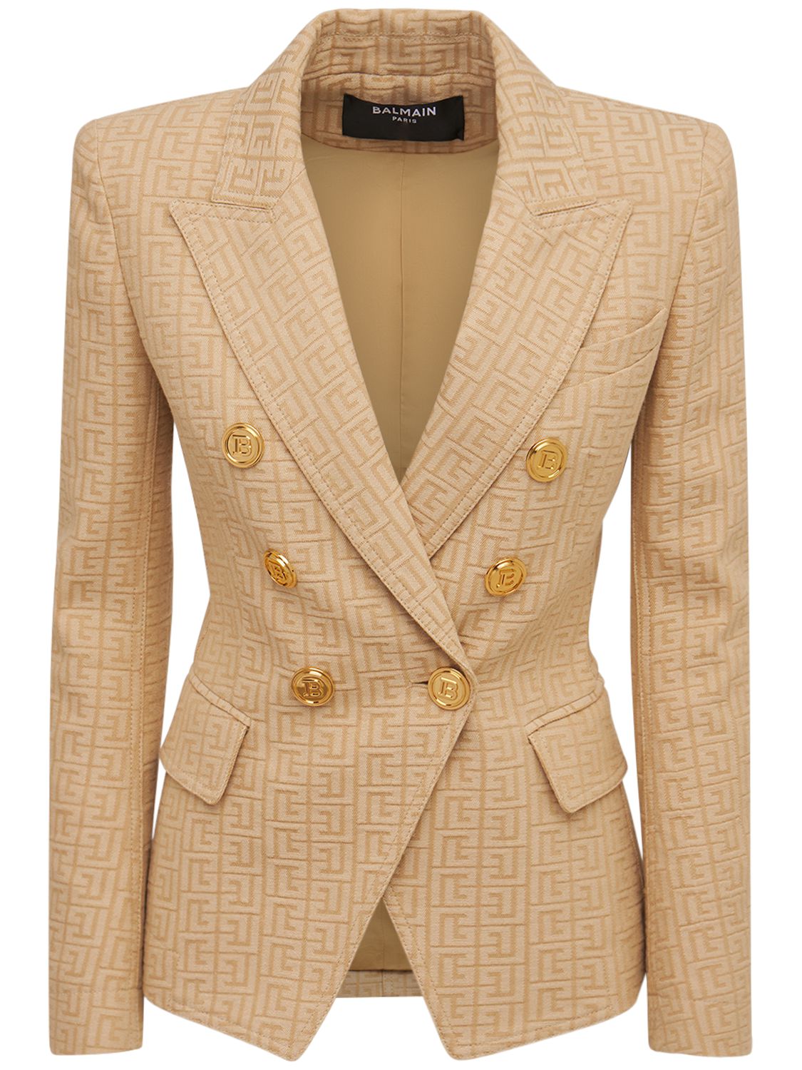 beige balmain blazer