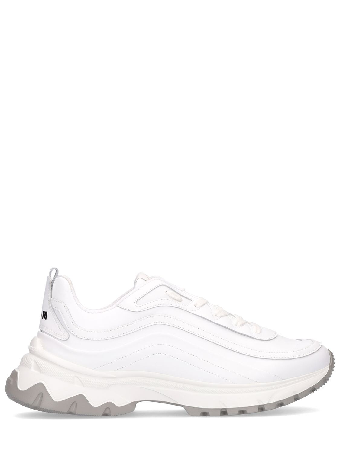 MSGM LEATHER LOW TOP SNEAKERS