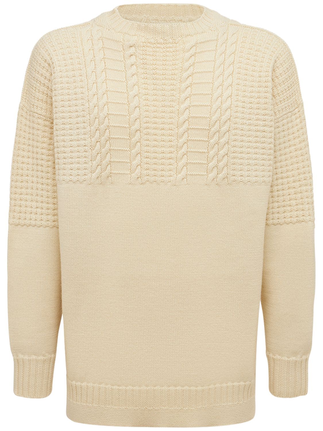 MAISON MARGIELA Wool Cable Knit Sweater