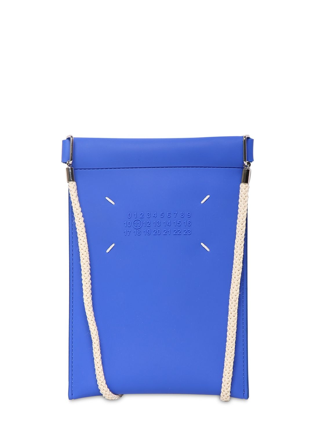Maison Margiela Logo Rubber Phone Pouch Case In Blue Klein | ModeSens