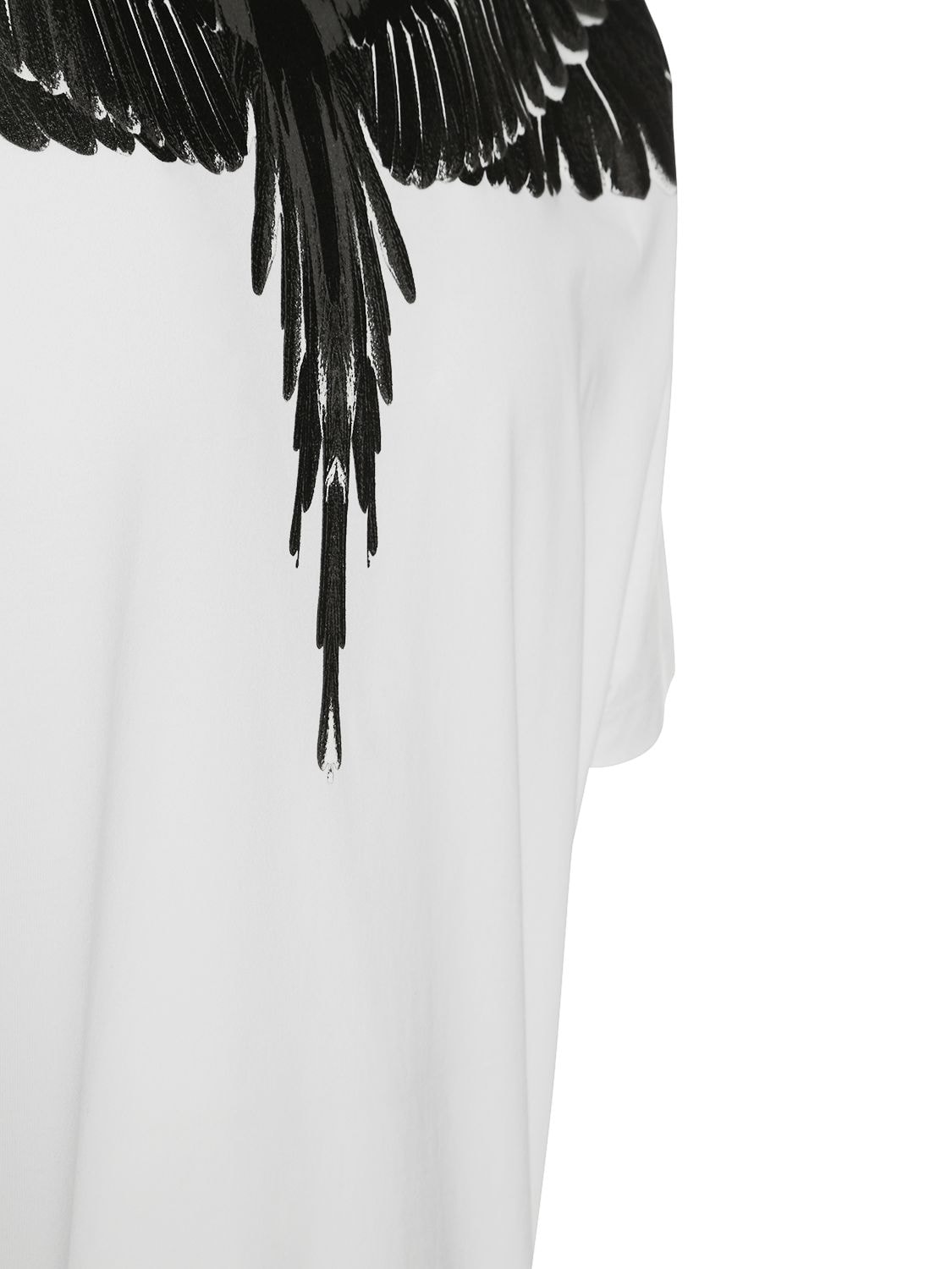 Shop Marcelo Burlon County Of Milan Icon Wings Print Cotton Jersey T-shirt In White,black
