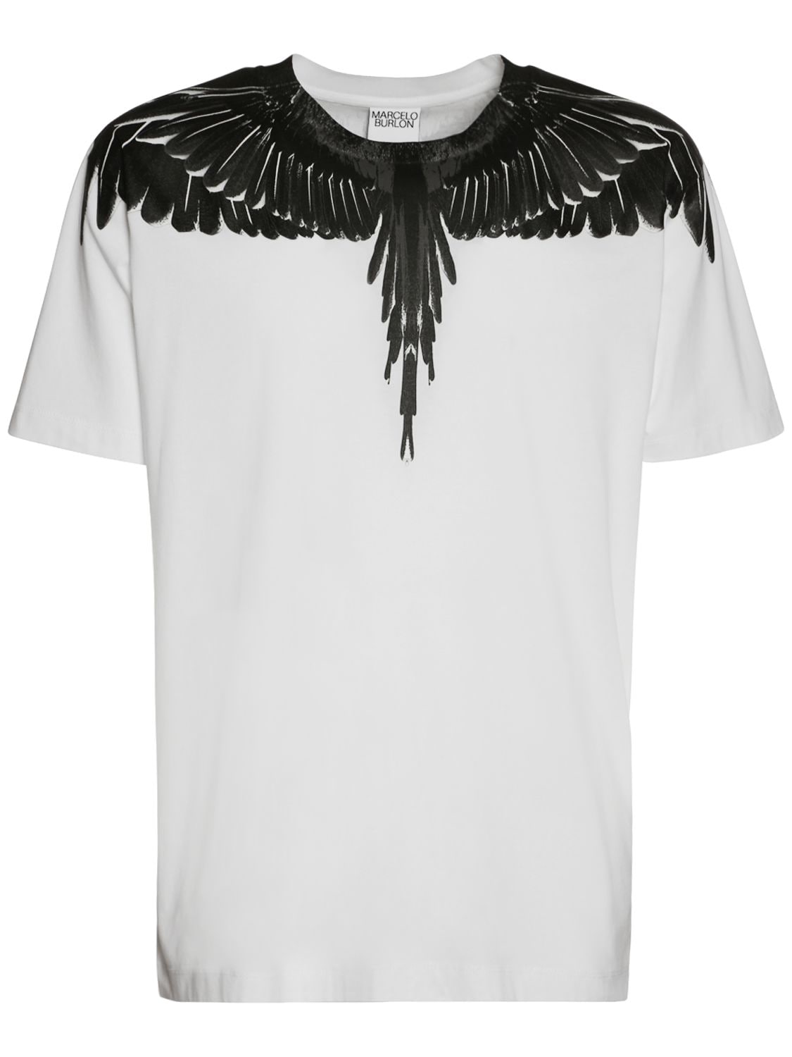 Image of Icon Wings Print Cotton Jersey T-shirt