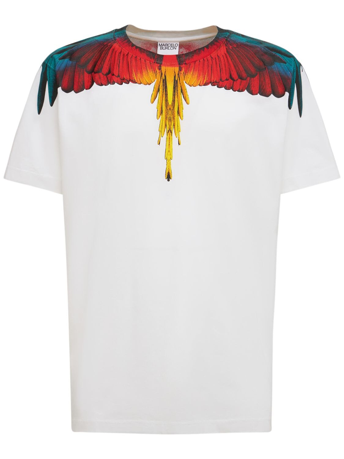 MARCELO BURLON COUNTY OF MILAN ICON WINGS PRINT COTTON JERSEY T-SHIRT