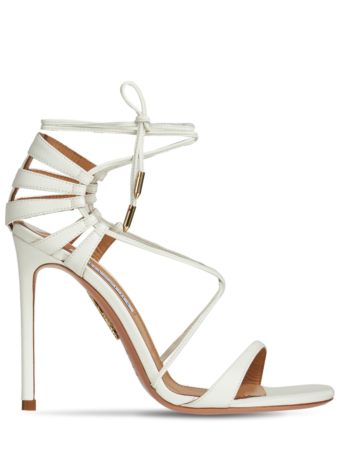 aquazzura lace up sandals