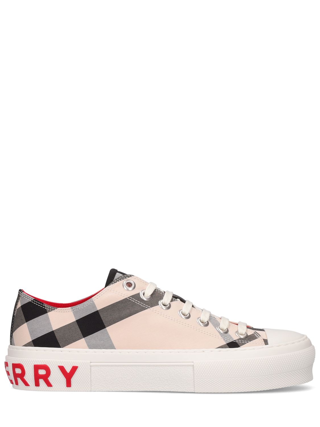 20mm Jack Check Canvas Low Top Sneakers