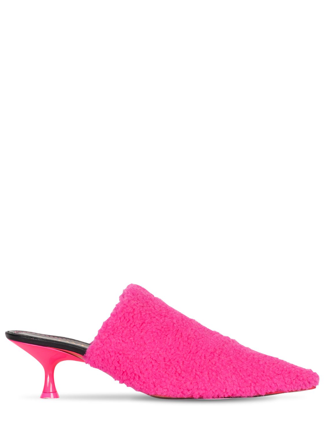neon pink mules