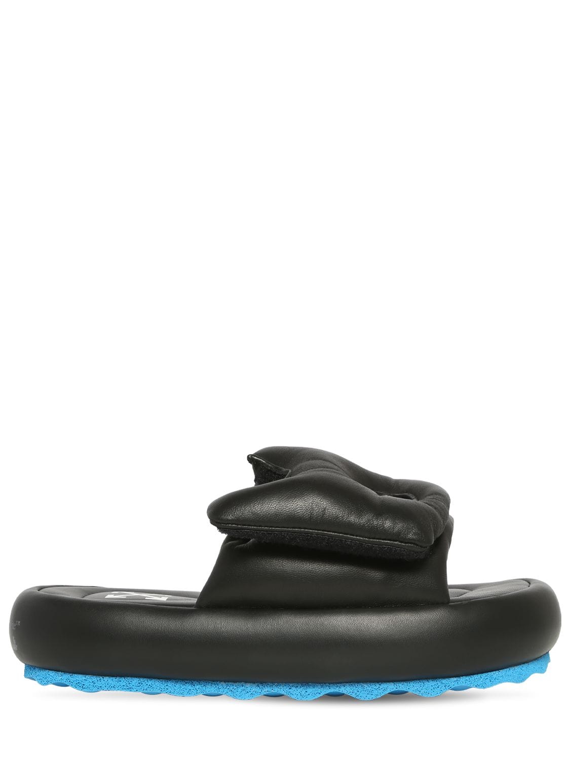 OFF-WHITE 40MM METEOR PADDED LEATHER SLIDE SANDALS