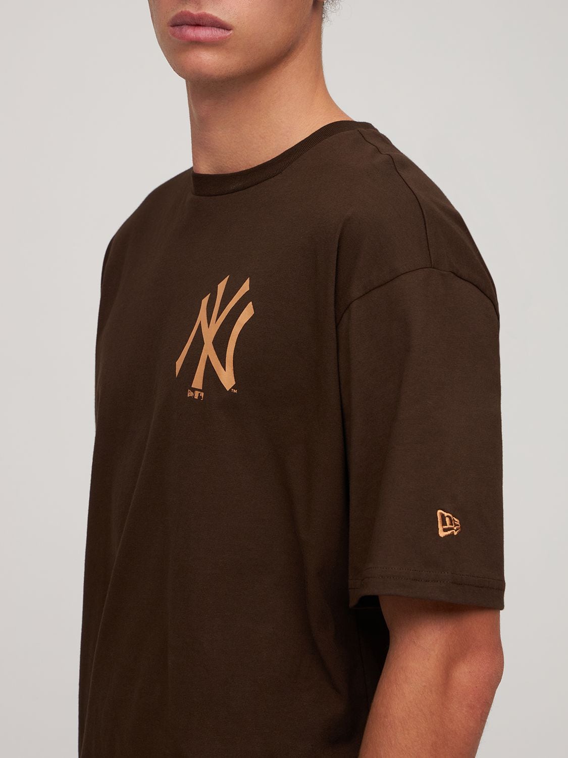 New Era Yankees logo cotton t-shirt - ShopStyle