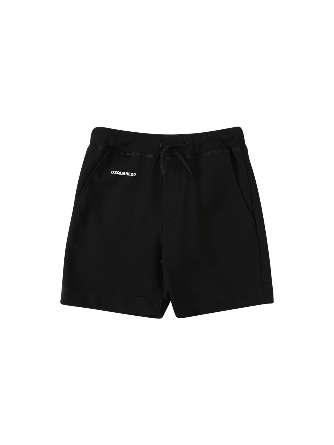 Dsquared2 Black Bermuda Shorts With Logo Dsquared Kids In 블랙