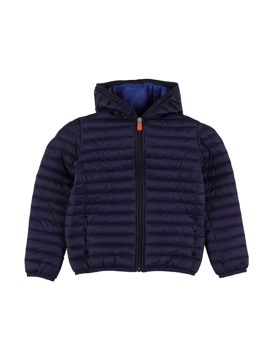 Save The Duck Kids' Hooded Nylon Puffer Jacket In Navy | ModeSens