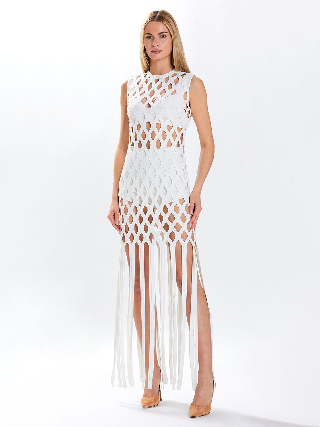 herve leger dress fringe