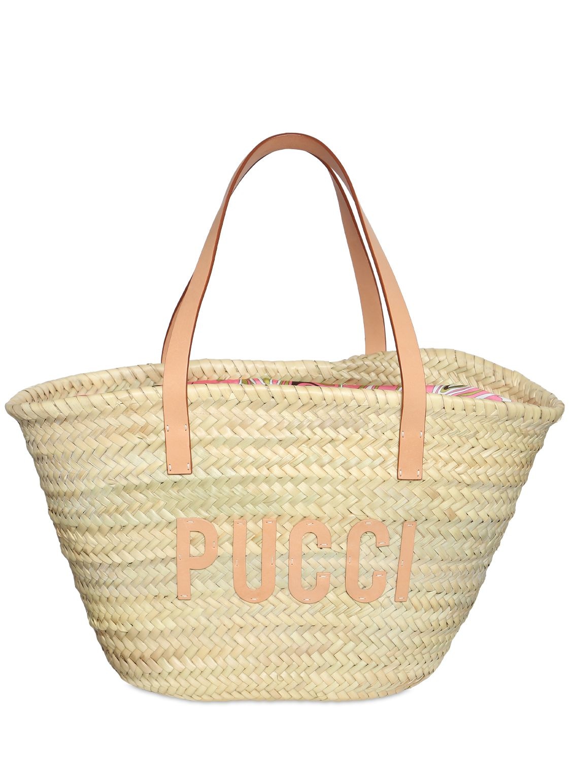 Straw & Leather Tote Bag