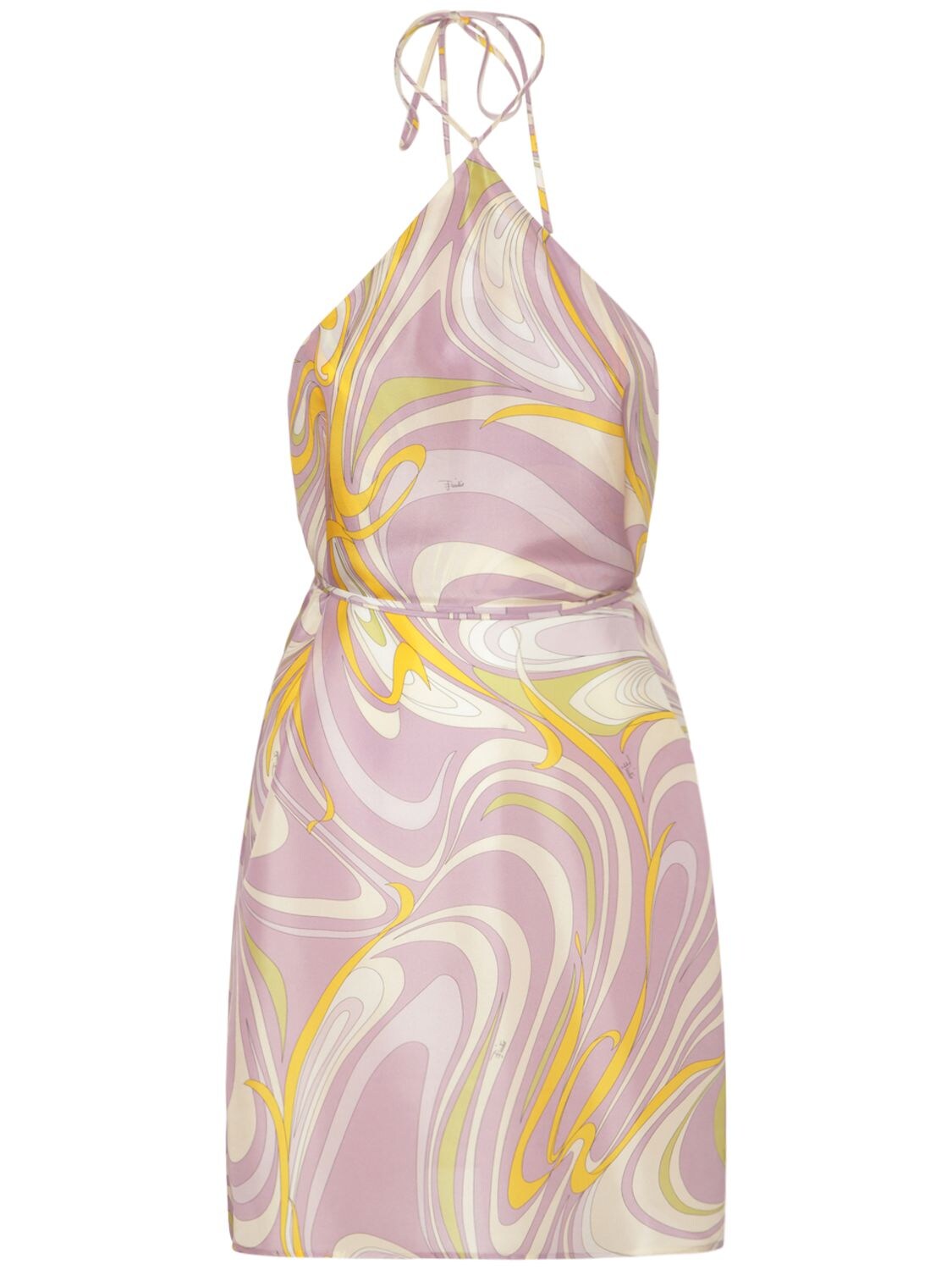 Silk Habotai Self-tie Mini Dress