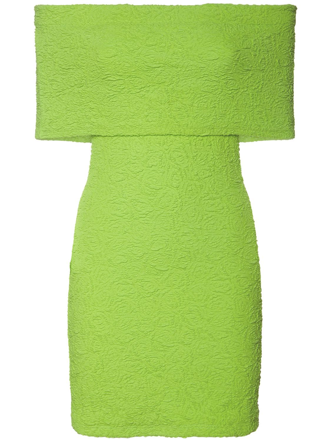 Msgm Floral Printed Long Sleeve Midi Tiered Dress In Multicolor Polyester In Green