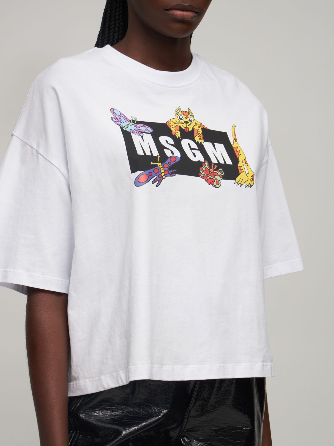 Funny Tiger コットンtシャツ