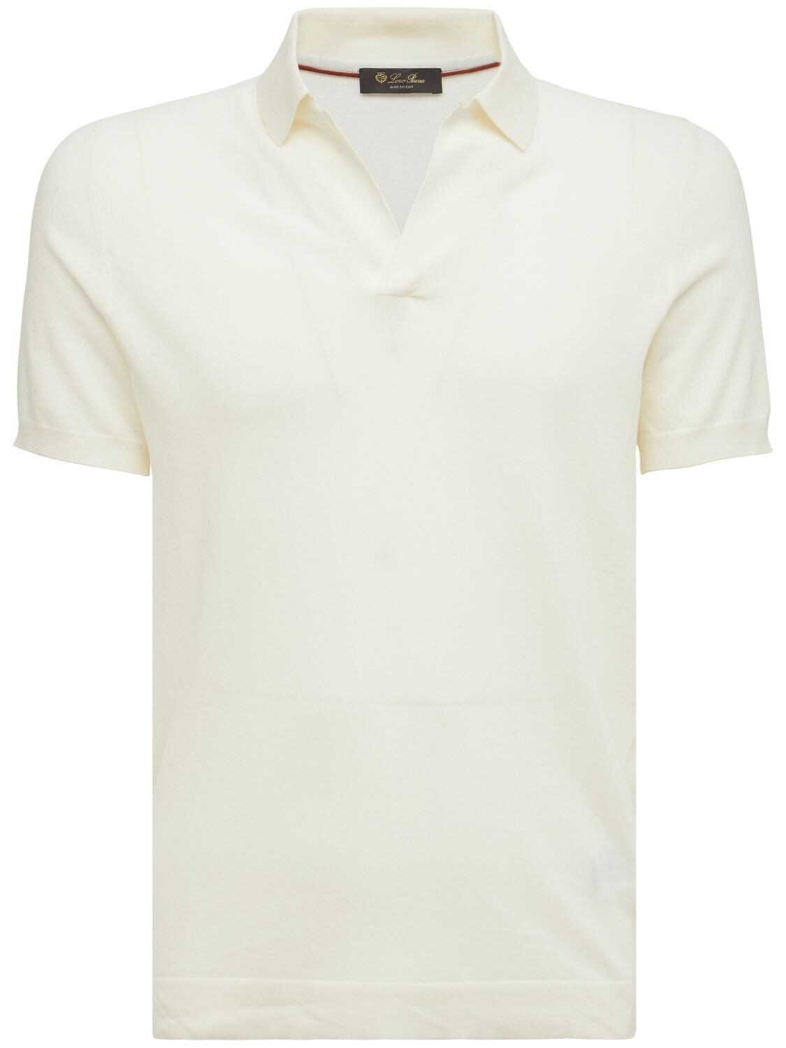 Loro Piana New Bay Cotton Polo Shirt In White