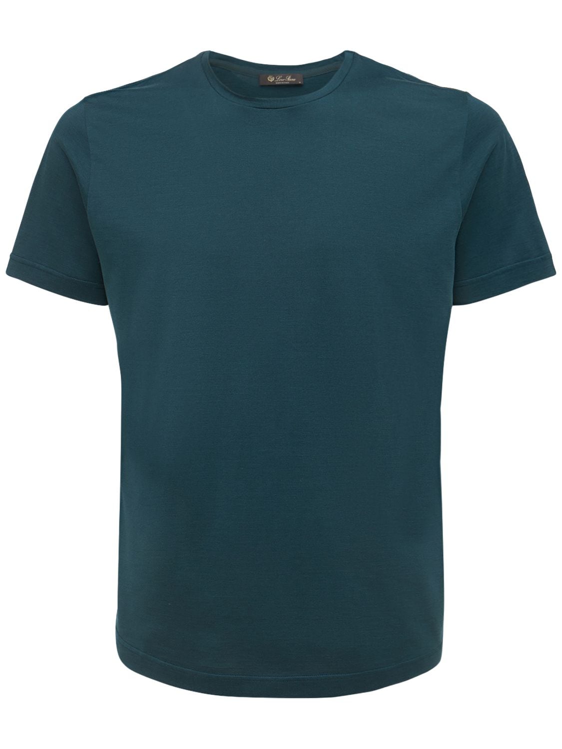 Loro Piana Silk & Cotton Soft Jersey T-shirt In Petrolio