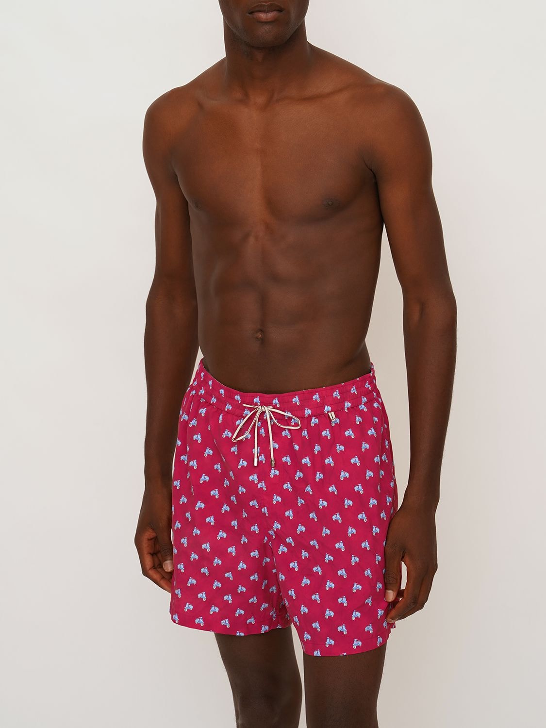 Loro Piana Men's Bay Toys-print Swim Shorts In Red Vespa | ModeSens