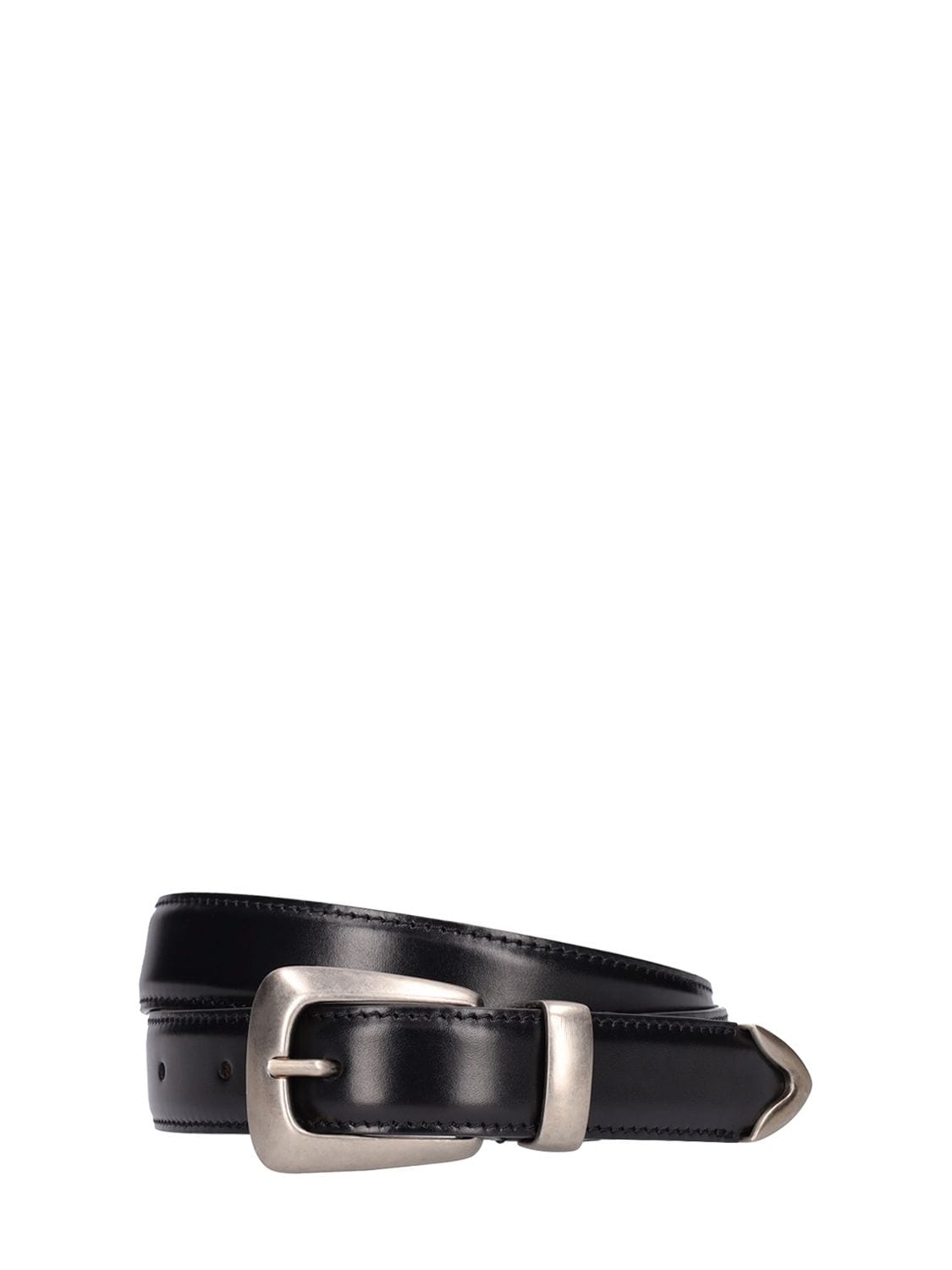 Khaite 3cm Benny Leather Belt In Black | ModeSens