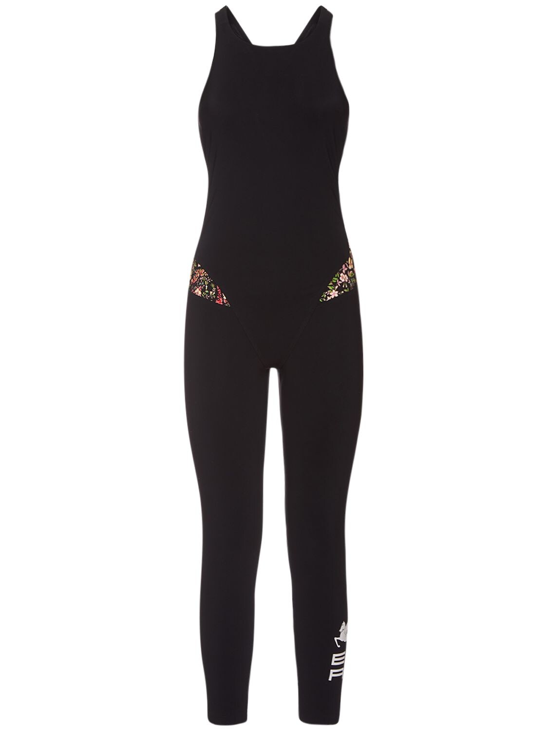 Etro Floral-detail Sleeveless Jumpsuit In Multi,black
