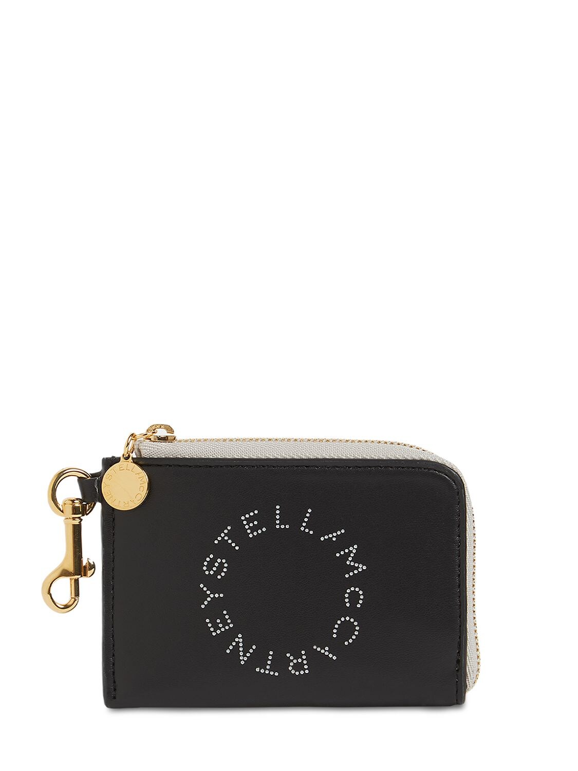 Two Tone Logo Faux Leather Card Holder