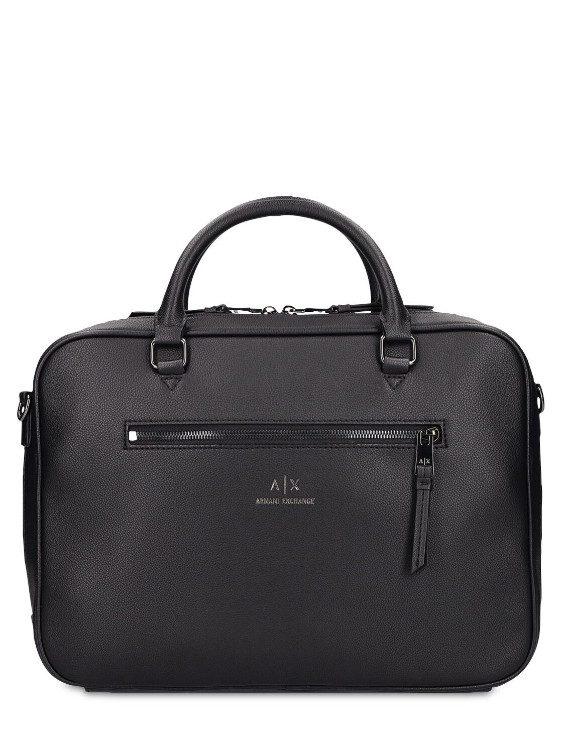 Armani Exchange Faux Leather Work Bag In Black ModeSens