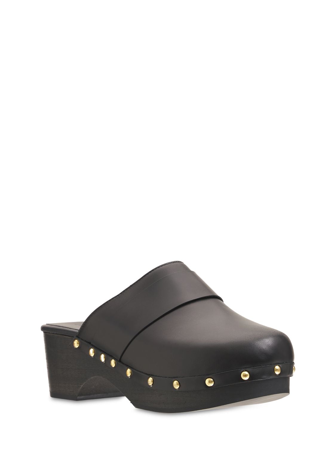 Shop Aeyde 55mm Bibi Leather Clogs In Black