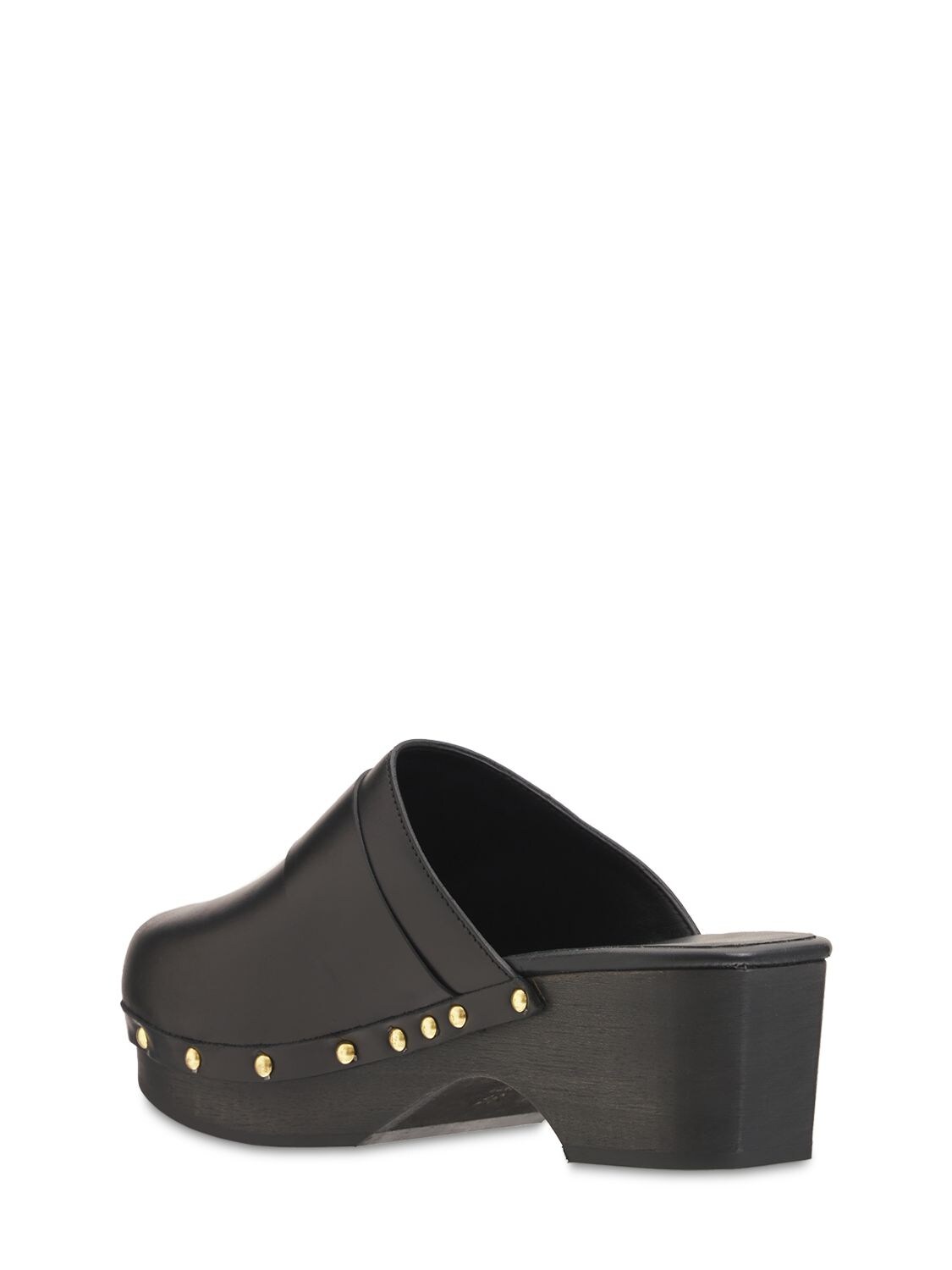 Shop Aeyde 55mm Bibi Leather Clogs In Black