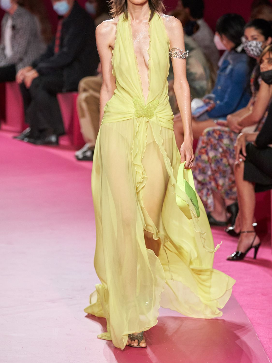BLUMARINE Ruffled Silk Chiffon Long Dress | Smart Closet