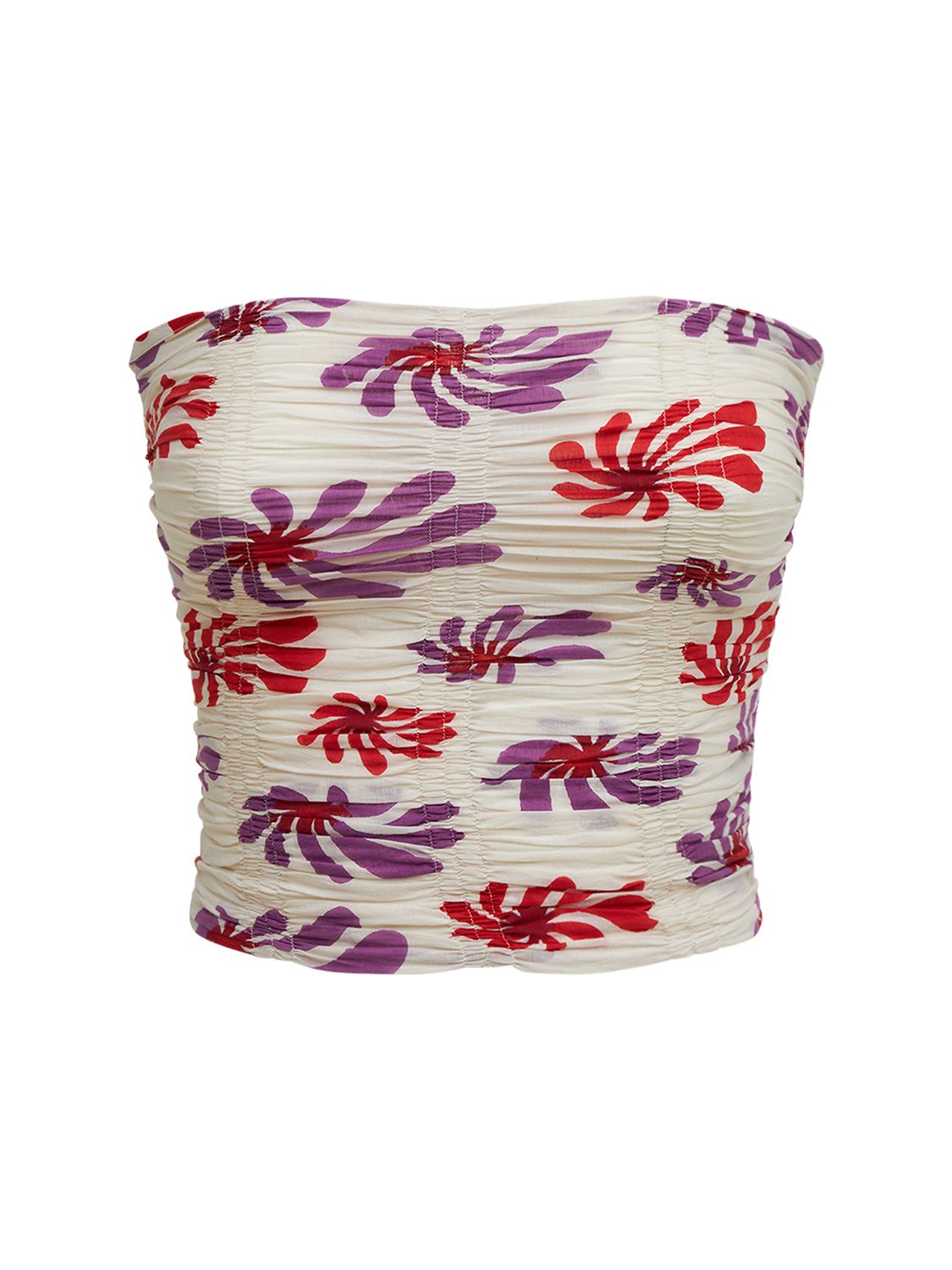 GIMAGUAS SUNRISE PRINTED COTTON TUBE TOP