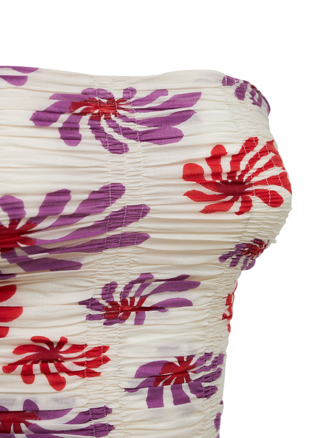 GIMAGUAS SUNRISE PRINTED COTTON TUBE TOP