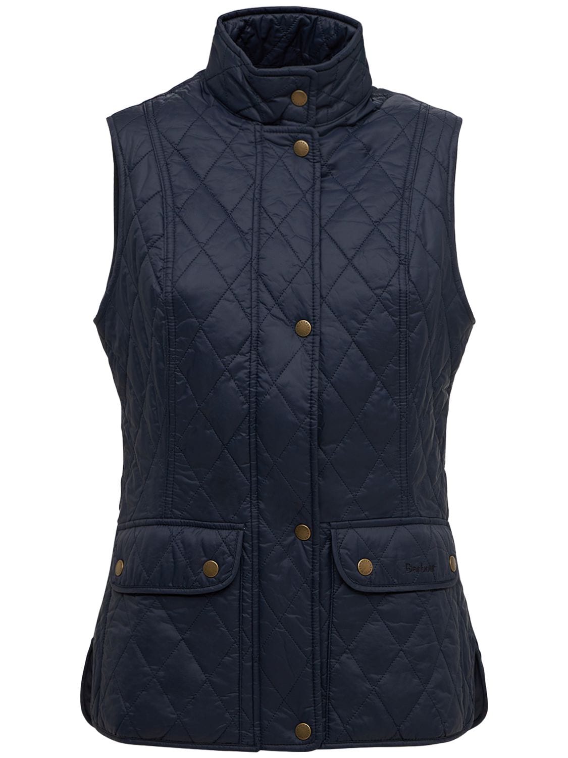 Barbour Otterburn Quilted Nylon Vest In Navy
