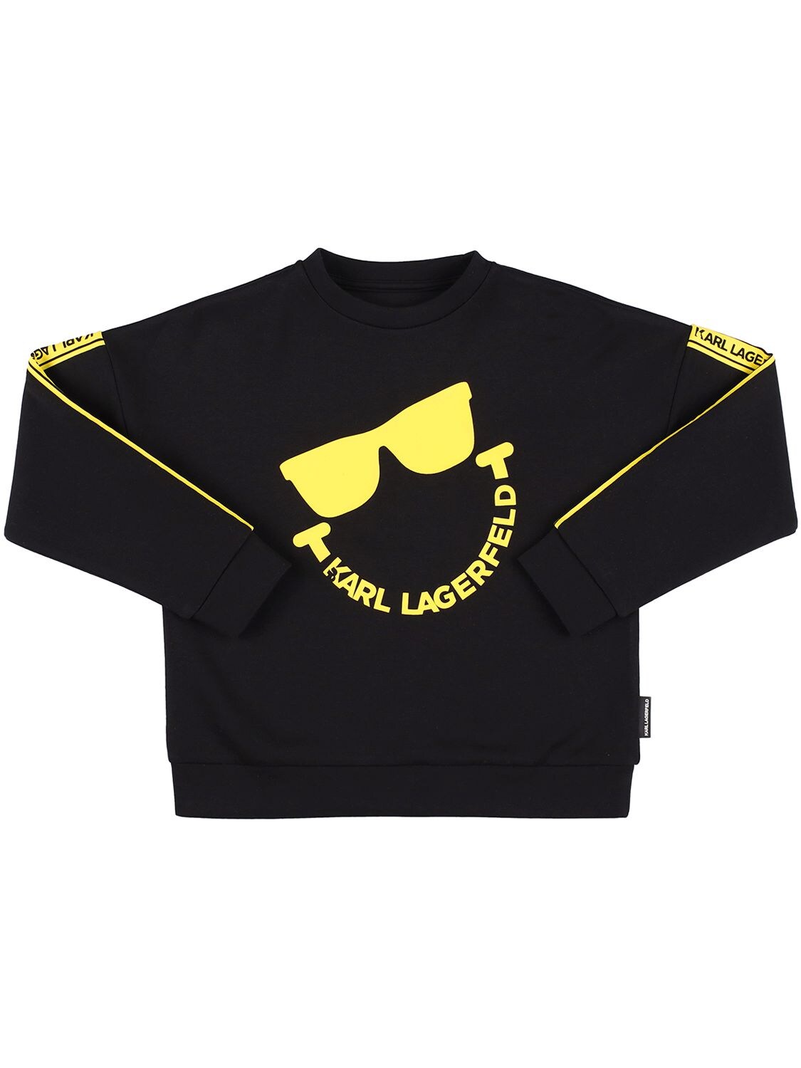 KARL LAGERFELD LOGO DOUBLE TECH JERSEY SWEATSHIRT