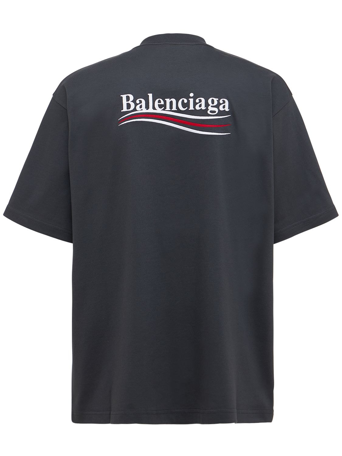 Balenciaga Cotton T-shirt In Dark Grey