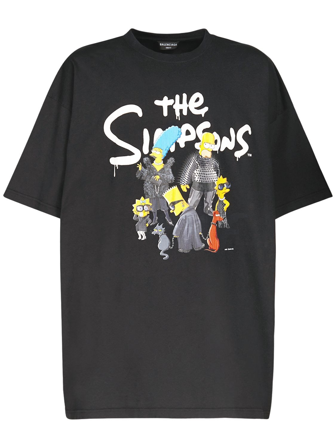BALENCIAGA THE SIMPSONS TM大廓型平纹针织T恤,75IOFW007-MTAWMA2