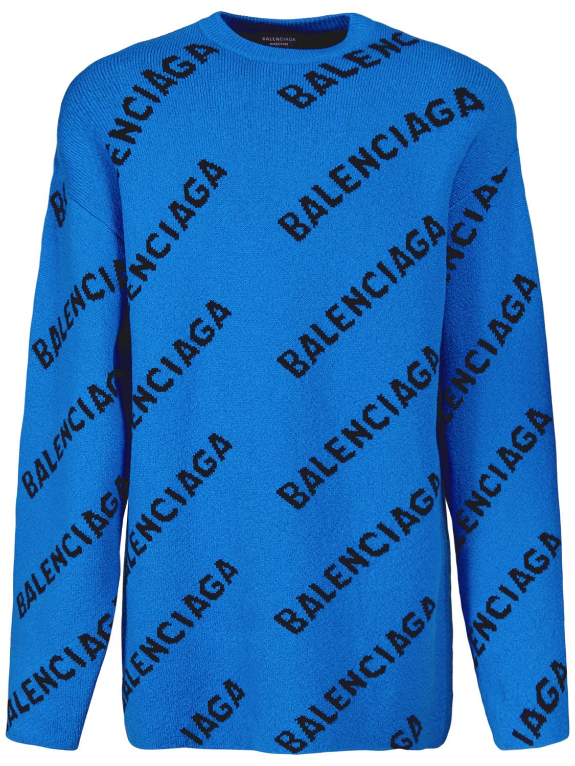 Balenciaga Intarsia-logo Half-zip Sweater in Black for Men