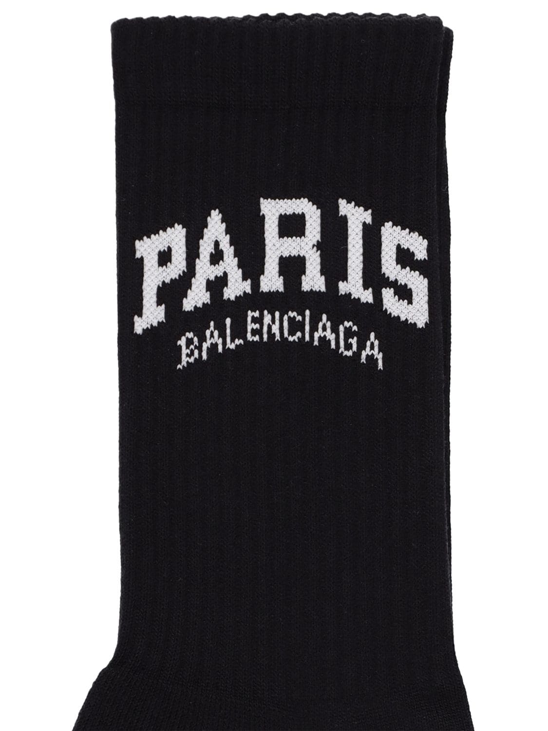 Shop Balenciaga Paris Cotton Blend Socks In Black,white