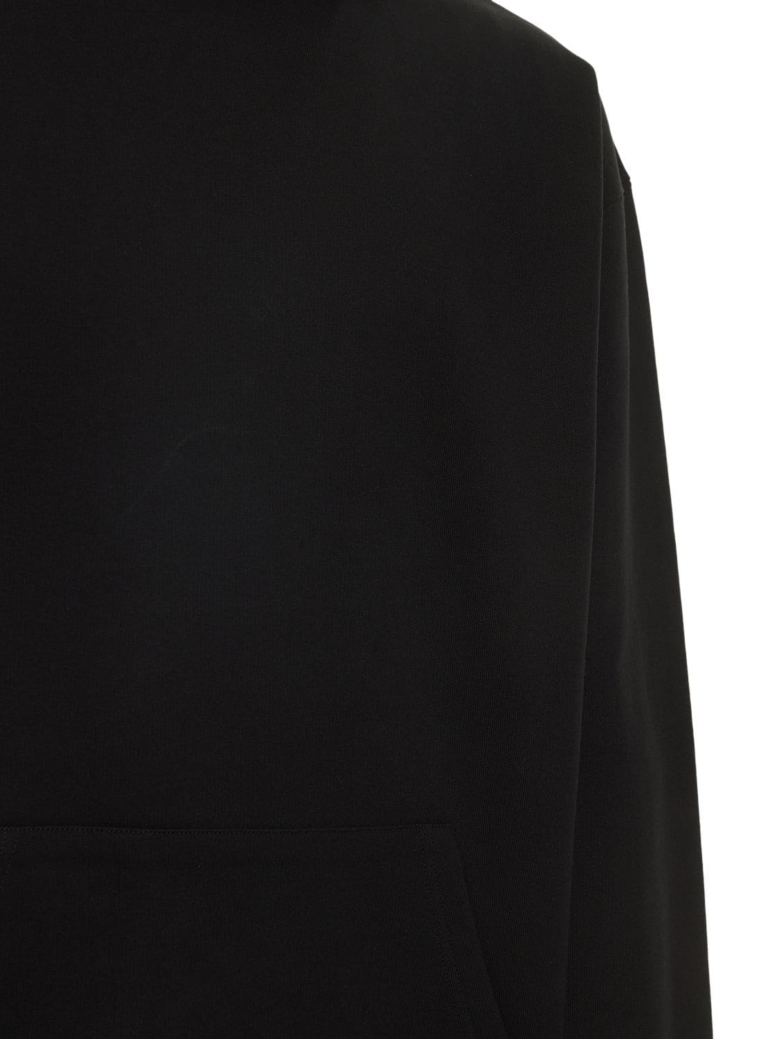 Shop Balenciaga Cotton Sweatshirt Hoodie In Black