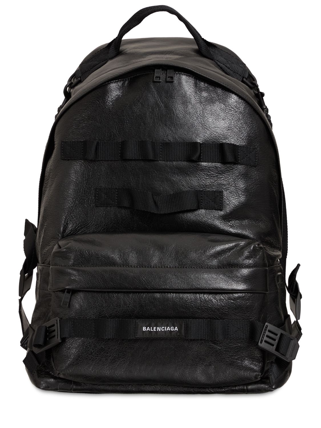 Balenciaga Faux Leather Backpack W/ Crossbody Strap In Black | ModeSens