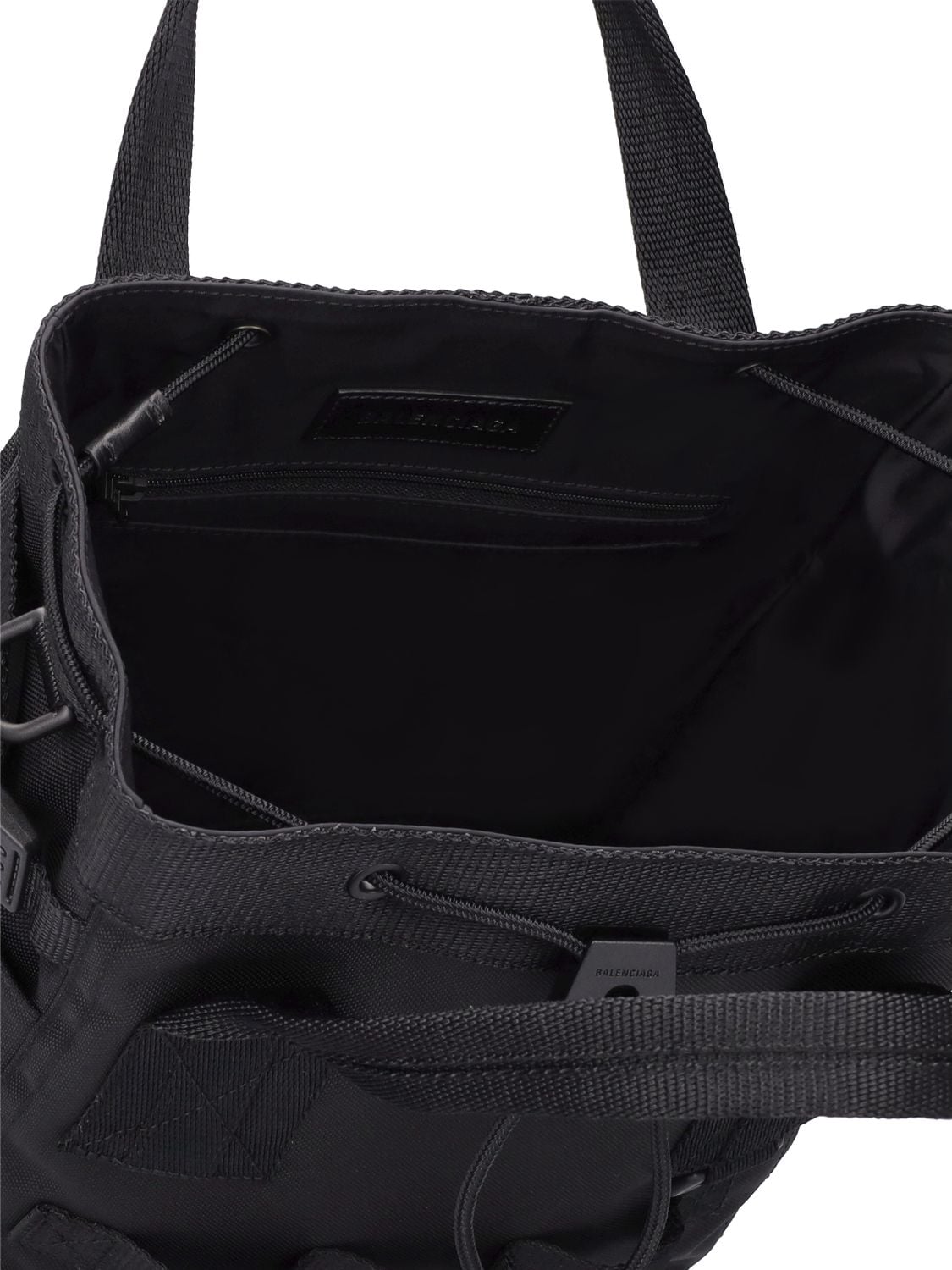 Shop Balenciaga Army Nylon Tote Bag In Black