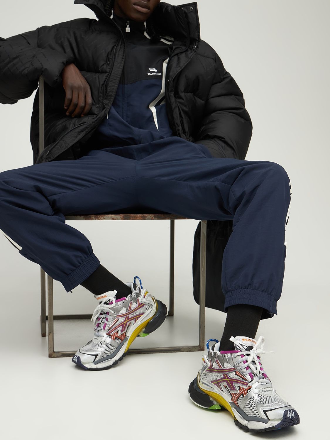 Shop Balenciaga Runner Mesh & Nylon Sneakers In Multicolor